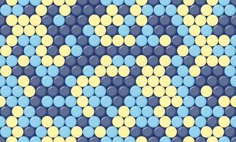 Polka dot pattern with colorful round spots, ideal for textile fabrics, sea.. Stock Illustration