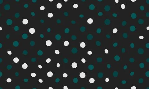 Polka dot pattern with colorful round spots, ideal for textile fabrics, sea.. Illustrazione stock