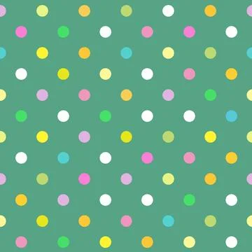 Polka Dot pattern, colorful seamless texture Stock Illustration