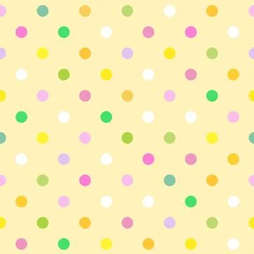 Polka Dot pattern, colorful seamless texture Stock Illustration