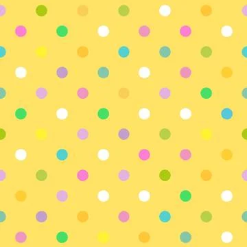 Polka Dot pattern, colorful seamless texture Stock Illustration
