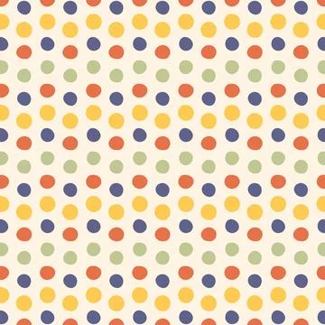 Polka dot pattern cute, colorful, fun color dotted texture background Illustrazione stock