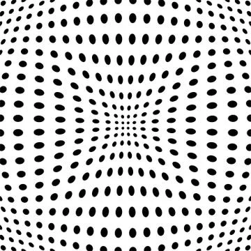Polka dot pattern with fisheye effect. Vector illustration Stock Illustration