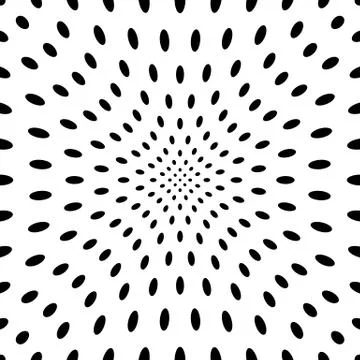 Polka dot pattern with fisheye effect. Vector illustration. Stock Illustration