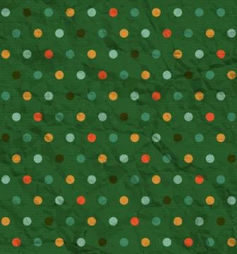 Polka dot pattern on green background 스톡 일러스트