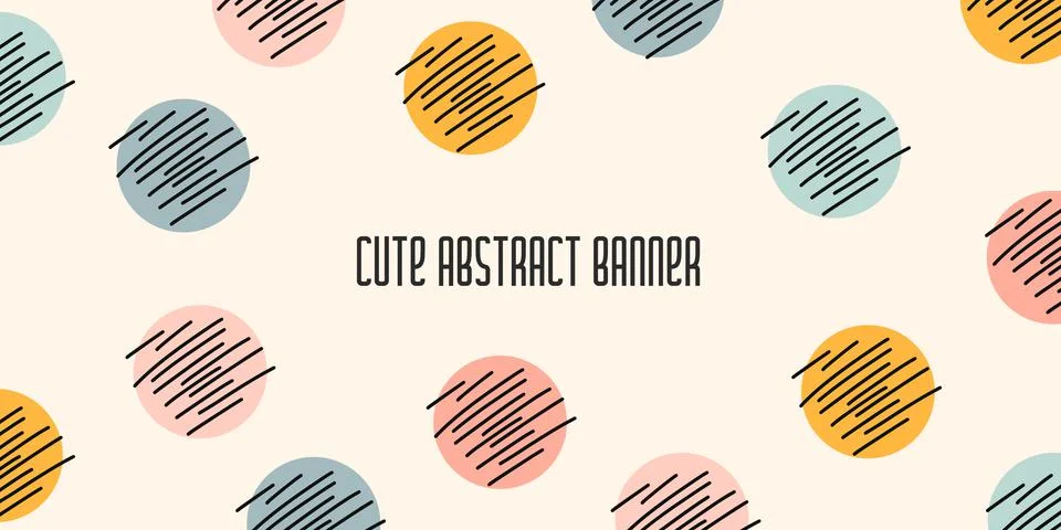 Polka dot pattern in pastel color on beige background with space for text. Cute Stock Illustration