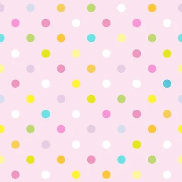 Polka Dot pattern, seamless texture Stock Illustration