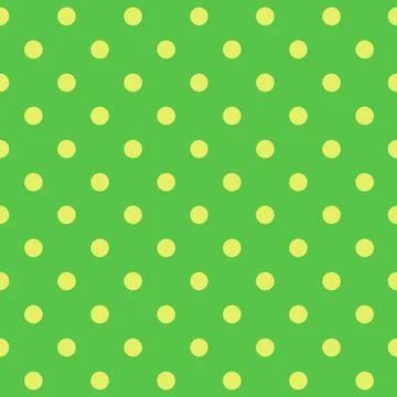 Polka Dot pattern, seamless texture green background Stock Illustration