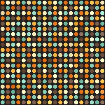 Polka dot pattern. Seamless vector circle retro background Illustrazione stock