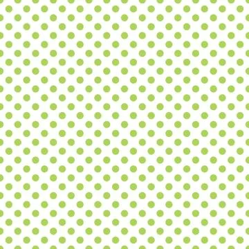 Polka dot pattern seamless vector. Green on white. Polka dots texture. Stock Illustration