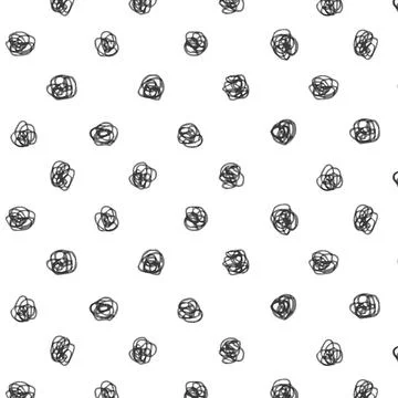 Polka dot pattern vector illustration in hand drawn style. Abstract wallpaper Stock Illustration