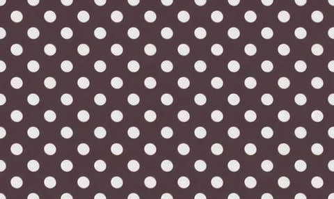Polka dot pattern with white dots on dark background Stock Illustration