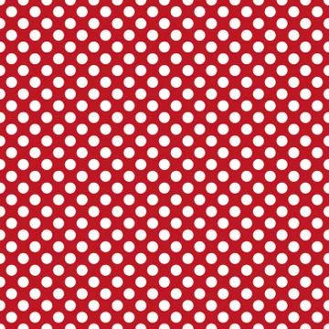 Polka dot patterned wallpaper in white and red - perfect for backgrounds Stock Illustration