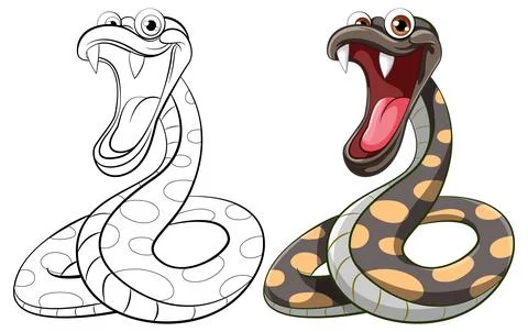 Polka Dot Python Snake Stock Illustration