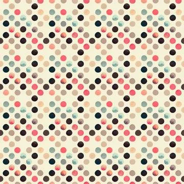 Polka dot seamless fashionable pattern. Stock Illustration