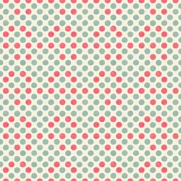 Polka dot seamless fashionable pattern. Stock Illustration