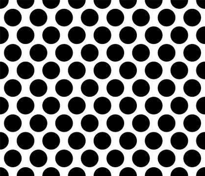 Polka dot Seamless pattern black background Stock Illustration