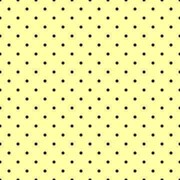Polka dot seamless pattern. Black dots on yellow background. Good for design  스톡 일러스트