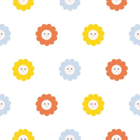 Polka dot seamless pattern with bright circles and lion cute face. Illustrazione stock