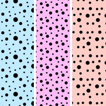 Polka Dot Seamless Pattern bundles Illustrazione stock
