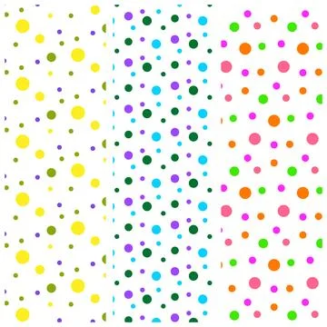 Polka Dot Seamless Pattern bundles Illustrazione stock