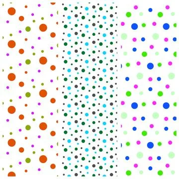 Polka Dot Seamless Pattern bundles Illustrazione stock