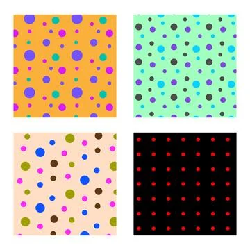 Polka Dot Seamless Pattern bundles Illustrazione stock