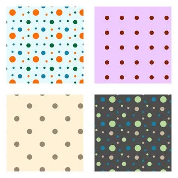 Polka Dot Seamless Pattern bundles Stock Illustration
