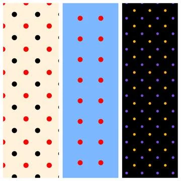 Polka Dot Seamless Pattern bundles Illustrazione stock