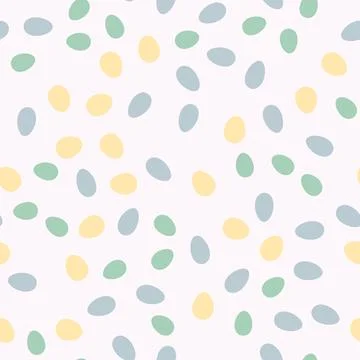 Polka dot seamless pattern. Cute Confetti. Abstractly arranged hand-drawn Stock Illustration