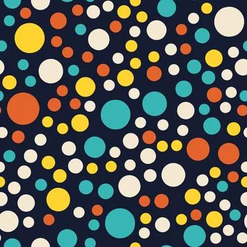 Polka dot seamless pattern. Cute Confetti. Abstractly arranged hand-drawn Stock Illustration