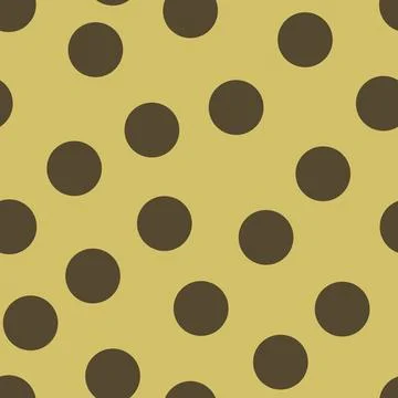 Polka Dot Seamless Pattern. Digital Paper with Brown Circles. 스톡 일러스트
