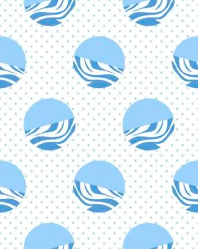 Polka dot seamless pattern flat simlpe vector illustraton 스톡 일러스트