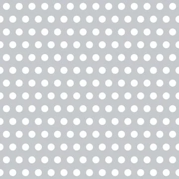 Polka dot seamless pattern. Grey and white dotted repeated background. Swatch Stock Illustration