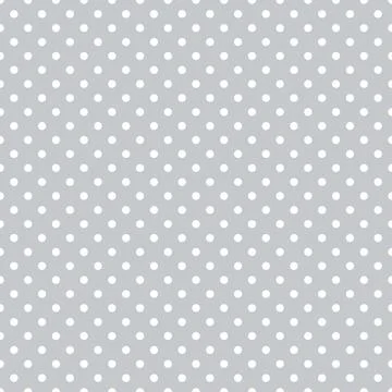 Polka dot seamless pattern. Grey and white dotted repeated background. Swatch Illustrazione stock