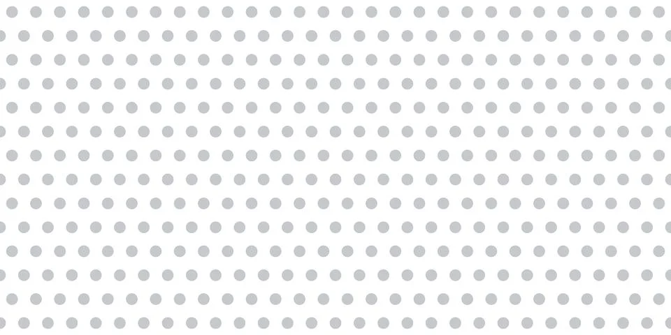 Polka dot seamless pattern. Grey dots repeated background. Swatch template for Stock Illustration