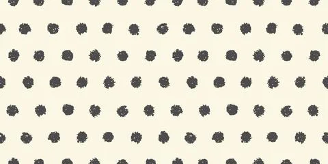 Polka dot seamless pattern with hand painted circles Stock Illustration