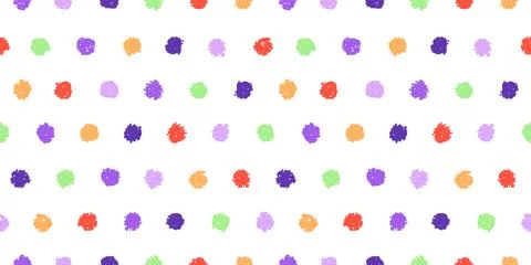 Polka dot seamless pattern with hand painted circles 스톡 일러스트