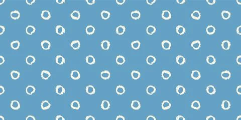 Polka dot seamless pattern with hand painted circles Stock Illustration