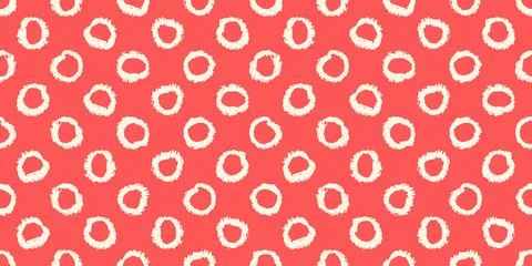 Polka dot seamless pattern with hand painted circles Stock Illustration