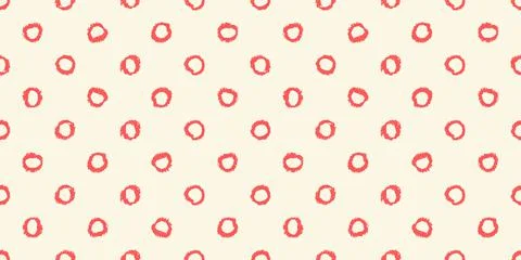 Polka dot seamless pattern with hand painted circles Stock Illustration