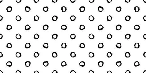 Polka dot seamless pattern with hand painted circles Stock Illustration