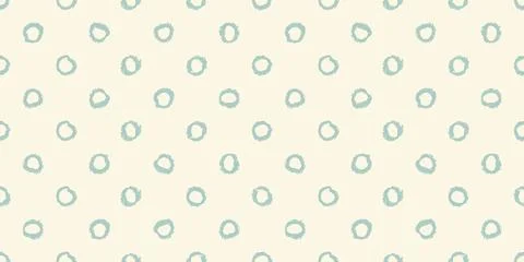 Polka dot seamless pattern with hand painted circles イラスト素材
