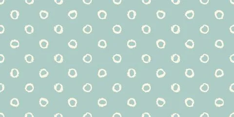 Polka dot seamless pattern with hand painted circles Stock Illustration