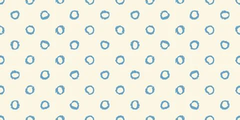 Polka dot seamless pattern with hand painted circles Stock Illustration