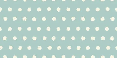 Polka dot seamless pattern with hand painted circles Stock Illustration