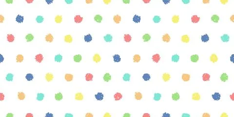 Polka dot seamless pattern with hand painted circles イラスト素材