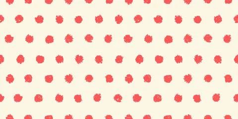 Polka dot seamless pattern with hand painted circles イラスト素材
