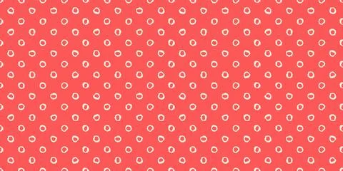 Polka dot seamless pattern with hand painted circles Stock Illustration