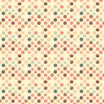 Polka dot seamless pattern. Minimalism fashionable mosaic design print. Pol.. Stock Illustration